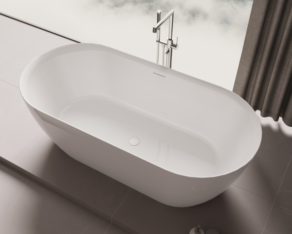 Ванна акриловая Vincea VBT-705-1800, 1800*800*585, цвет белый, щелевой перелив, слив белый