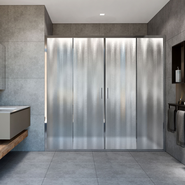 Душевая дверь Garda VDS-1G2170CH, 1700, хром, стекло шиншилла