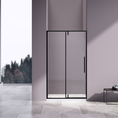 Душевая дверь Слим-Н (Slim-N) VDP-4SN100CLB, черный матовый, стекло прозрачное
