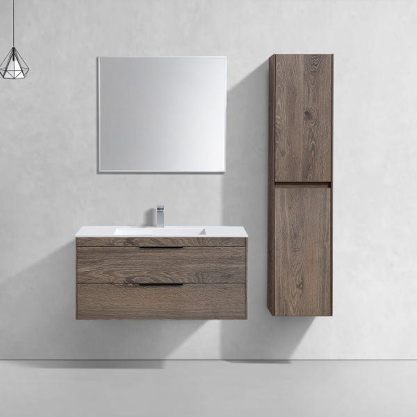 База под раковину Chiara 2D 1000 подвесная, 2 выкатных ящика soft-close, R.Oak
