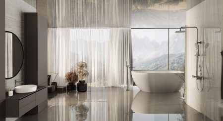 Душевая стойка Рондо (Rondo) VSFS-1R0CH без излива, хром