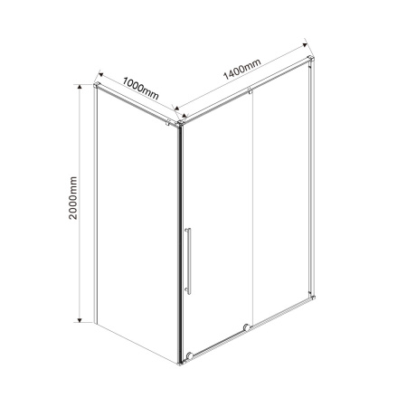 Душевой уголок Арно (Arno) VSR-1A1014CL, 1400*1000, хром, стекло прозрачное