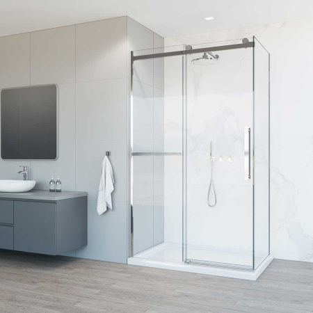 Душевой уголок Комо Софт (Como Soft) VSR-1CS1013CL, 1300*1000, хром, стекло прозрачное