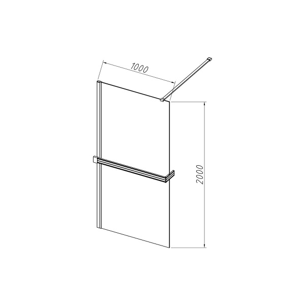 Душевая перегородка Walk-In HR VSW-4HR100CG, 1000*2000, хром, стекло тонированное Душевая перегородка Walk-In HR VSW-4HR100CG, 1000*2000, хром, стекло тонированное