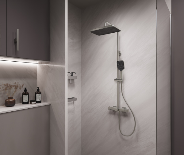 Душевая стойка Core VSFS-4CO1BN с изливом, брашированный никель