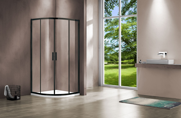 Душевой уголок Garda VSQ-1G900CLB, 900*900, черный, стекло прозрачное  Душевой уголок Garda VSQ-1G900CLB, 900*900, черный, стекло прозрачное