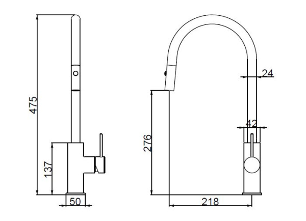 Смеситель для кухни City VKF-2C1BN, брашированный никель