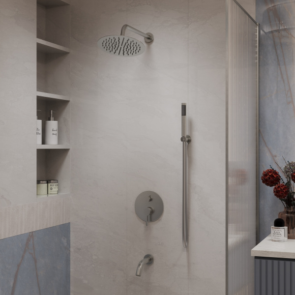 Душевой комплект Villa VSFW-1VL3BN встраиваемый, 3 режима, брашированный никель