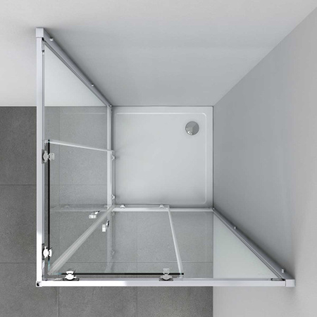 Душевой уголок Альфа (Alpha) VSS-3AL900CL, 900*900, хром, стекло прозрачное