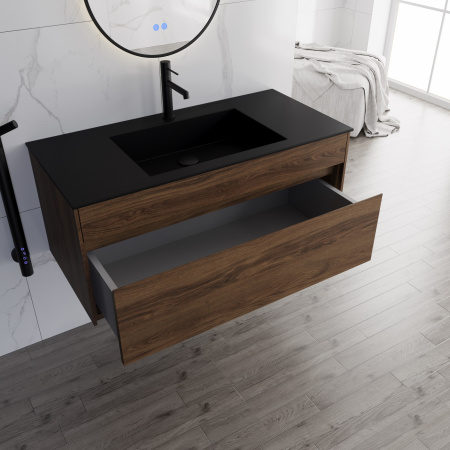 База под раковину Кьяра (Chiara) 1000 подвесная, 1 выкатной ящик микролифт, Дуб Чарльстон (C.Oak)