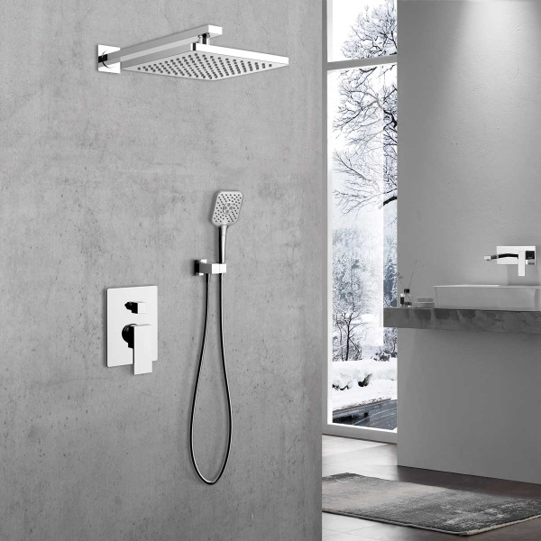 Душевой комплект Next VSFW-1N1CH, встраиваемый, 2 режима, регулятор давления, 25см верх душ, хром