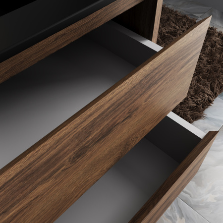 База под раковину Джио (Gio) 1000 подвесная, 2 выкатных ящика микролифт, Дуб Чарльстон (C.Oak)