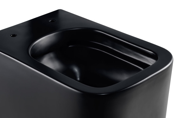 Унитаз подвесной Ultra VT1-32MB безободковый, цвет матовый черный, ультратонкое soft-close сиденье