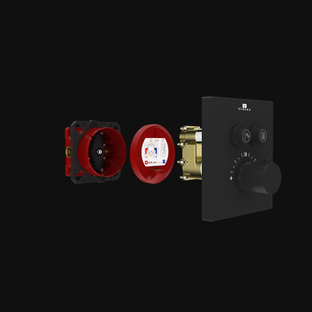 Душевой комплект Инспаер (Inspire) VSFW-3I21T2RMB встраиваемый, черный