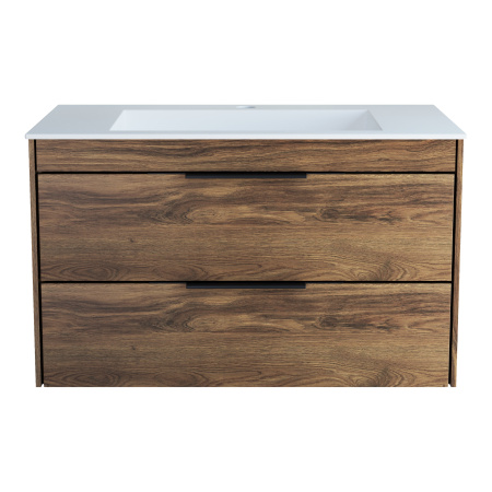 База под раковину Кьяра 2D (Chiara 2D) 800 подвесная, 2 выкатных ящика микролифт, С.Oak