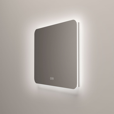 Зеркало с подсветкой VLM-3BE8008-2 800х800 c сенсорным выключателем и диммером, антизапотевание
