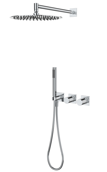 Душевой комплект Alto VSFW-6AL1CH встраиваемый, 2 режима, 30см S304 верх душ, хром