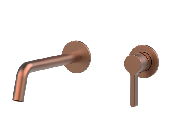 Смеситель для раковины Вилла (Villa) VBFW-1VL1BC встраиваемый однорычажный, брашированная медь