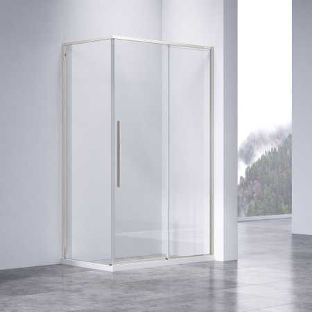Душевой уголок Слим-Н (Slim-N) VSR-4SN9012CLBN, 1200*900, брашированный никель, стекло прозрачное