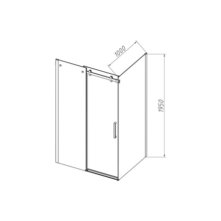 Душевой уголок Комо-Н (Como-N) VSR-4CN1012CGB, 1200*1000, черный, стекло тонированное