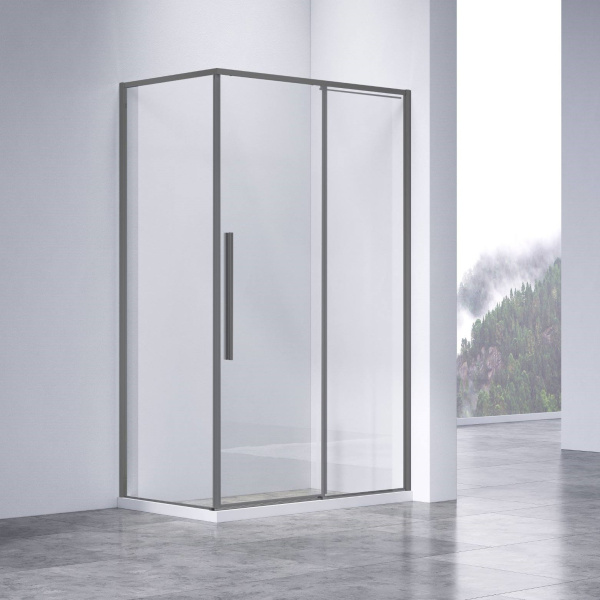 Душевой уголок Slim-N VSR-4SN8014CLGM, 1400*800, вороненая сталь, стекло прозрачное Душевой уголок Slim-N VSR-4SN8014CLGM, 1400*800, вороненая сталь, стекло прозрачное