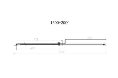 Душевая дверь Дайс (Dice) VDS-4D150CLB, 1500, черный, стекло прозрачное