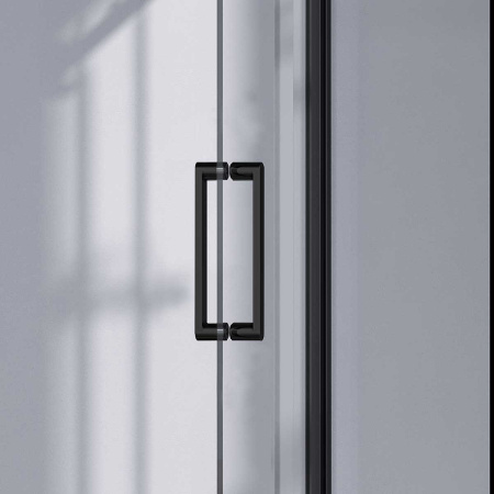 Душевой уголок Комо-Н (Como-N) VSR-4CN9012CLB, 1200*900, черный, стекло прозрачное