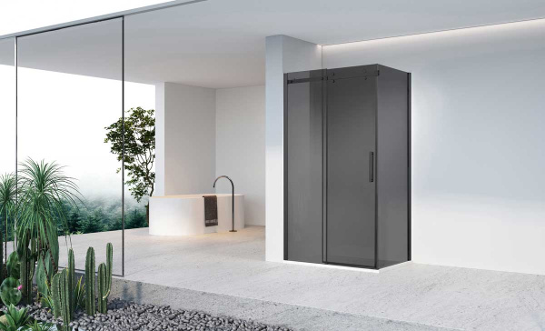 Душевой уголок Como-N VSR-4CN8015CGB, 1500*800, черный, стекло тонированное Душевой уголок Como-N VSR-4CN8015CGB, 1500*800, черный, стекло тонированное
