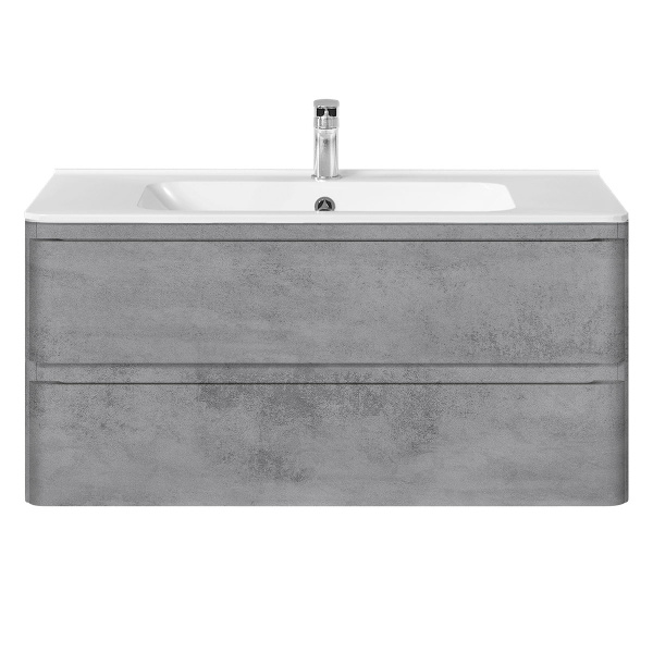 База под раковину Vico 1000 подвесная, 2 выкатных ящика soft close, Beton