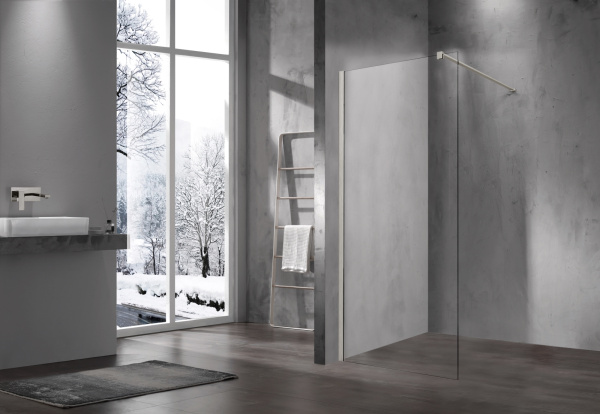 Душевая перегородка Walk-In VSW-1H600CLBN, 600*2000, брашированный никель, стекло прозрачное Душевая перегородка Walk-In VSW-1H600CLBN, 600*2000, брашированный никель, стекло прозрачное