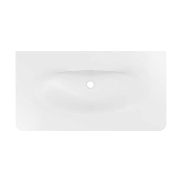 Раковина Caprise VCB-4CA100MWLG, Corian, цвет белый матовый + светло-серый матовый