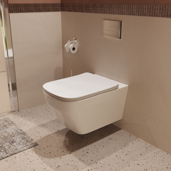 Унитаз подвесной Edge VT1-38T Tornado, цвет белый, ультратонкое сиденье soft-close