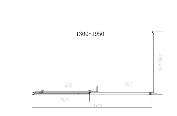 Душевой уголок Slim-N VSR-4SN8013CLG, 1300*800, брашированное золото, стекло прозрачное